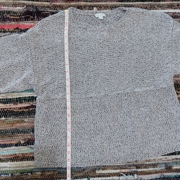 J. Jill Pure Jill Heathered Purple Kimono Sleeve Boxy Lightweight Sweater Top - Picture 11 of 15